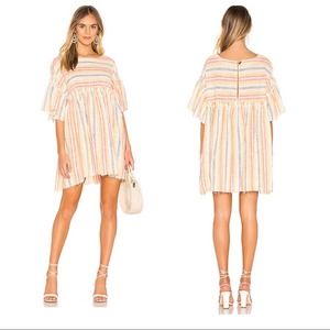 Free People Summer Nights Striped Dress Yellow XS
